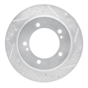 Chevrolet Tracker Brake Rotor (1) - Front Right - R1 Concepts - Drilled & Slotted - Silver - `99-`04